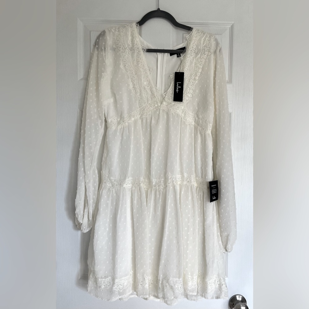 Lulu’s White Chiffon Dress